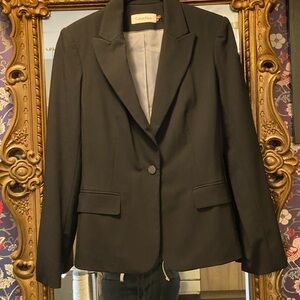 Calvin Klein Black Single-Button Tailored Blazer